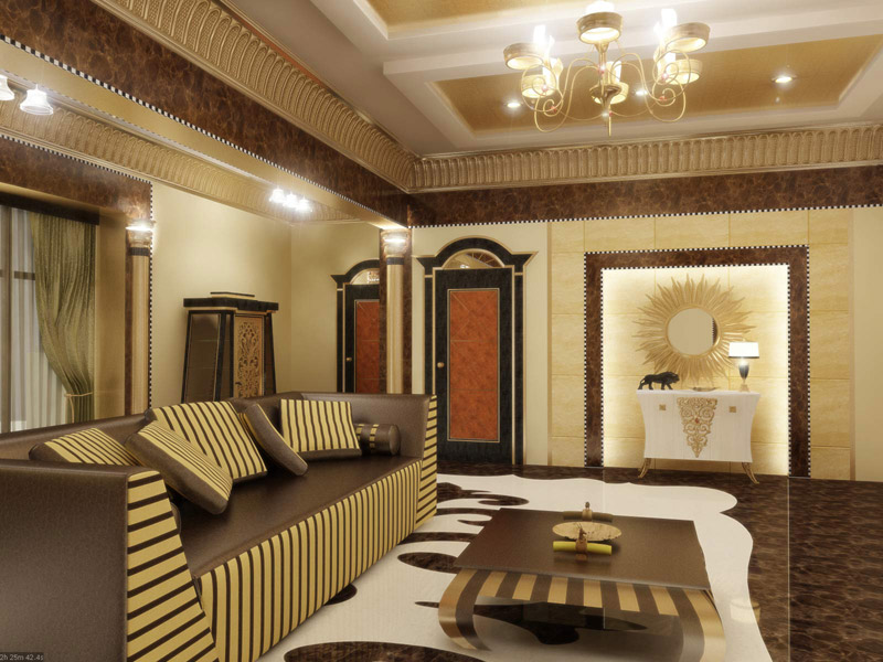 Гостиная в Египетском стиле Египетский стиль в интерьере гостиной