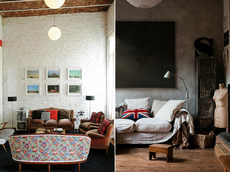 Гостиная в стиле гранж Стиль Гранж в интерьере гостиной